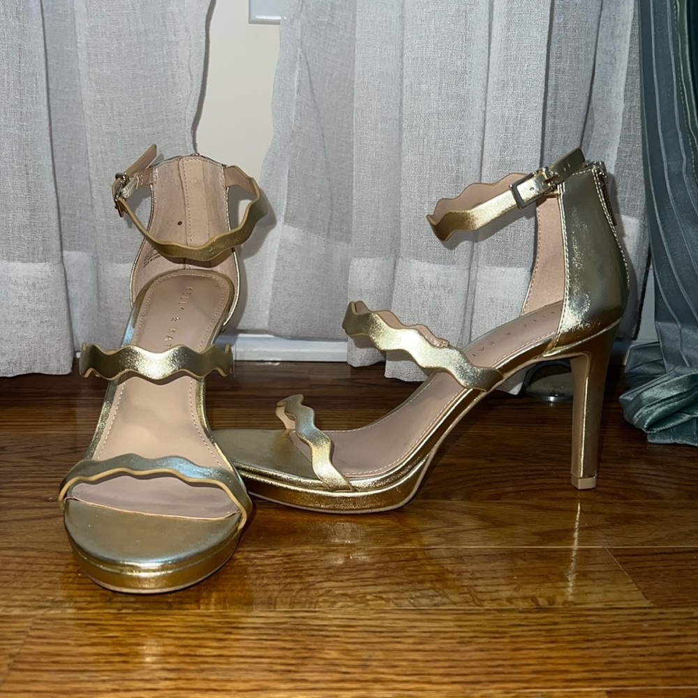 Kelly&Katy Metallic Gold High Heels